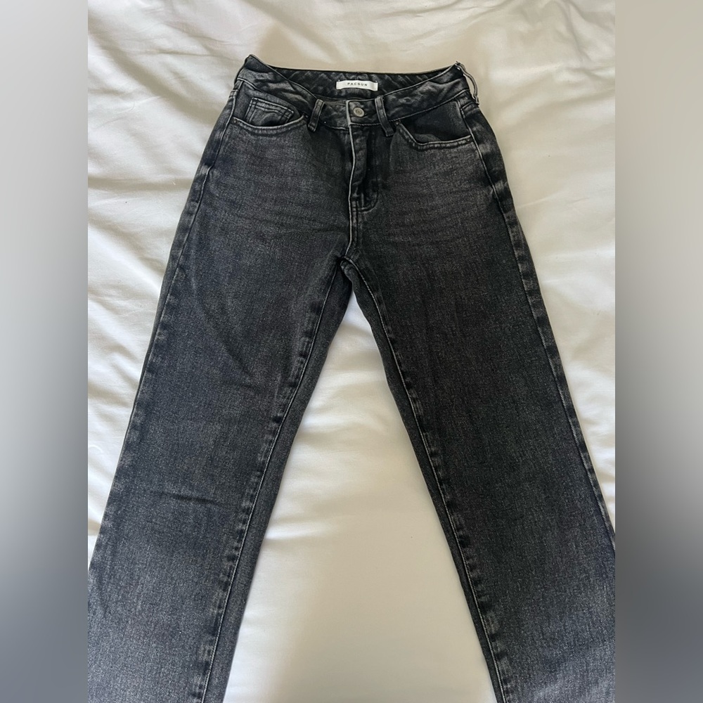 Pacsun black washed denim mom jean size 23